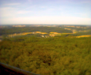 Widok z wieży na Wieżycy