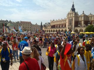Rynek Główny w pierwszy dzień ŚDM