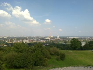 Widok na Płaszów (w głębi Nowa Huta)